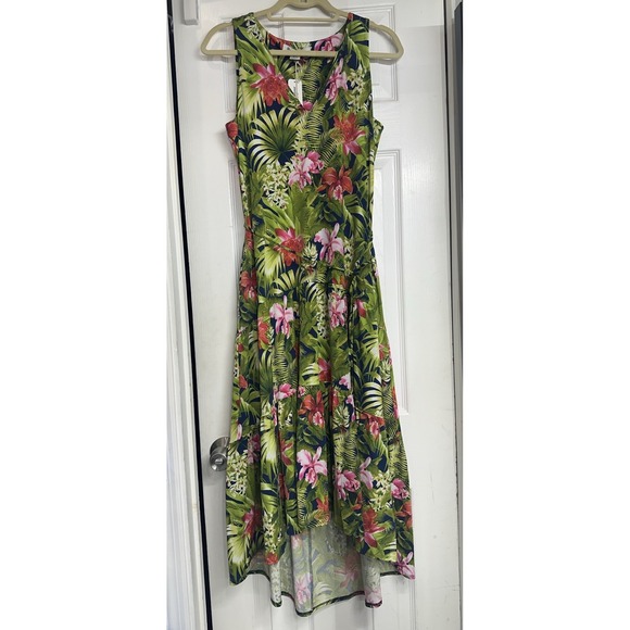 NWT Tommy‎ Bahama Paradise Perfect Midi Dress Maui Garden Navy Size Small - Picture 2 of 8